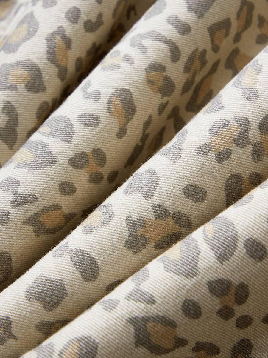 spodnie jeans animal print