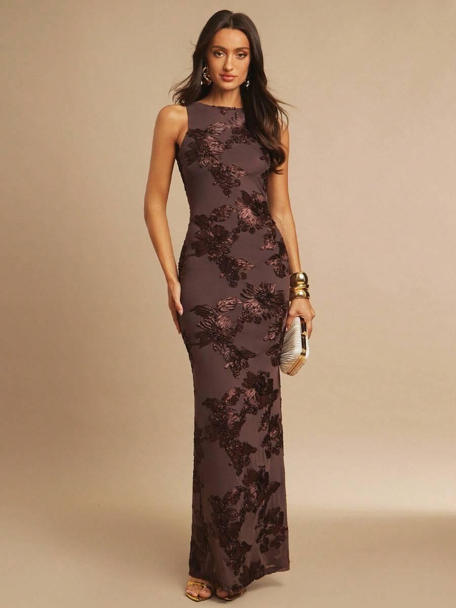 MAXI SUKIENKA WZÓR KWIATY 