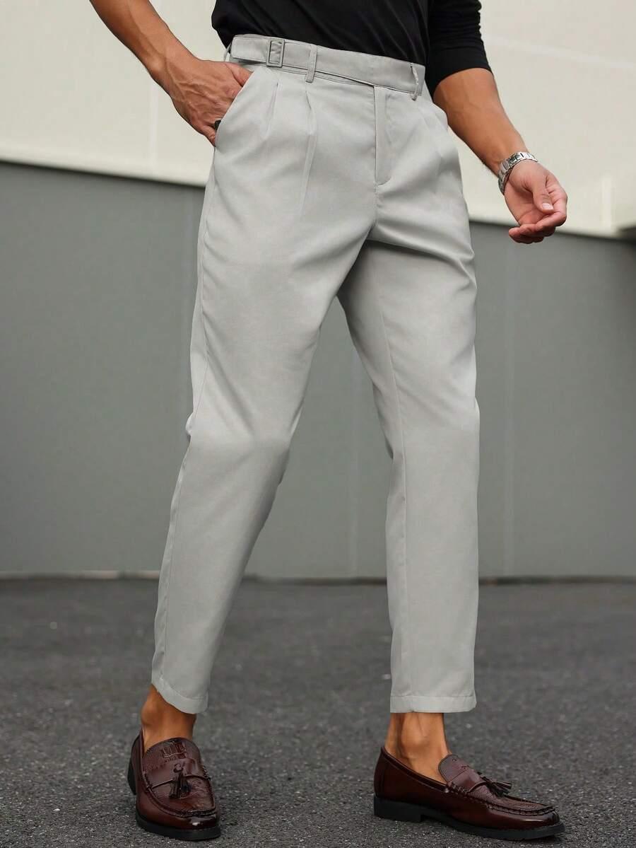 szare spodnie casual 