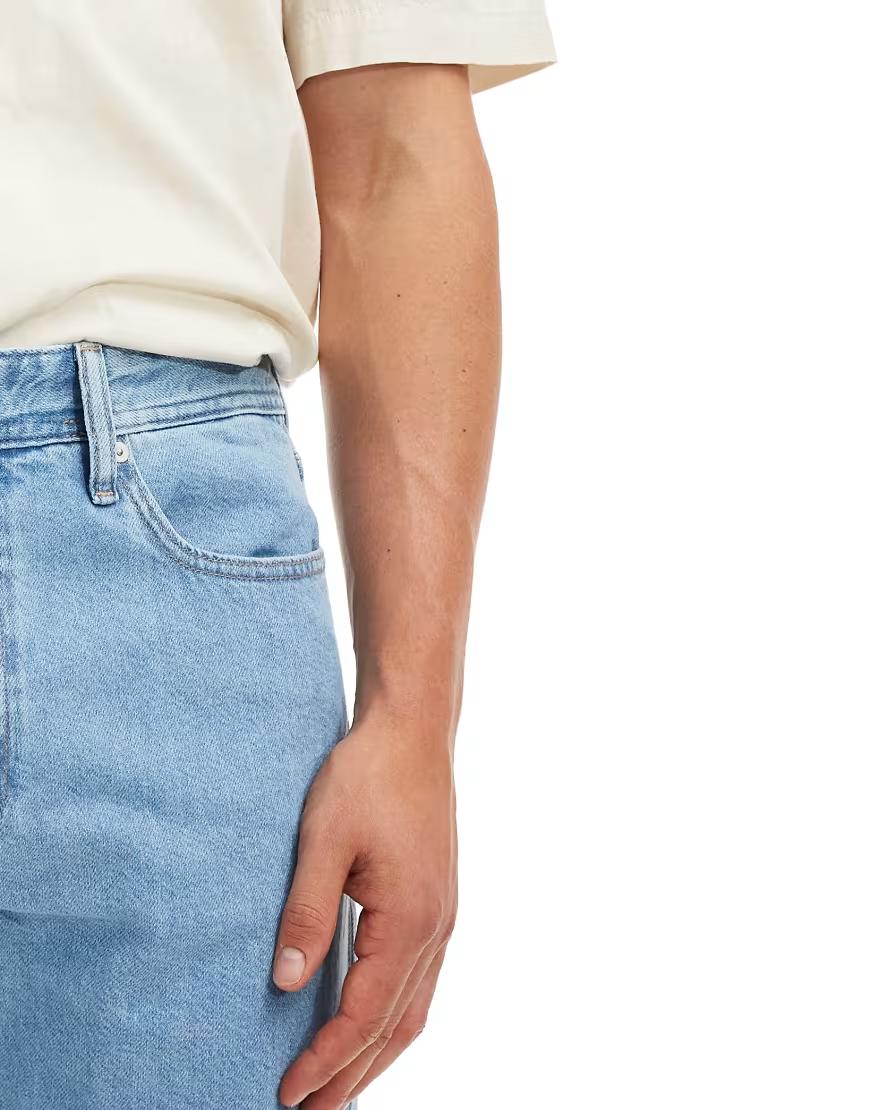 NIEBIESKIE SPODNIE JEANS SZEROKA NOGAWKA