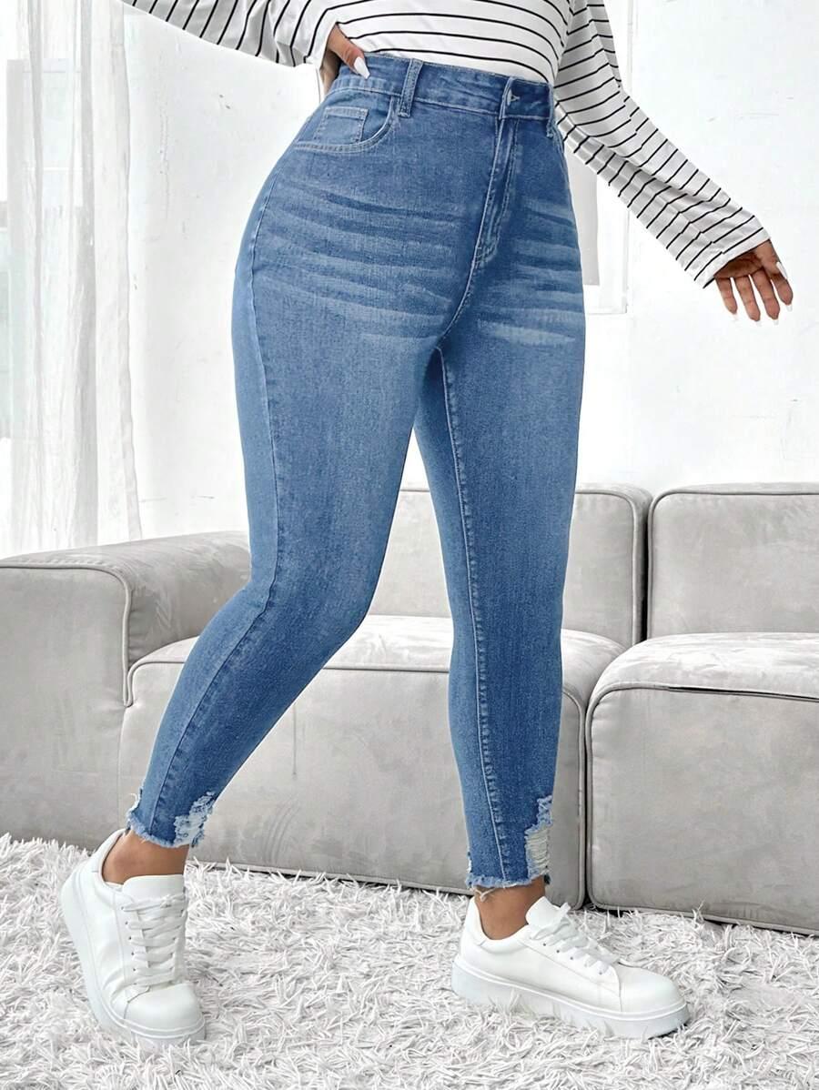NIEBIESKIE SPODNIE JEANS RURKI