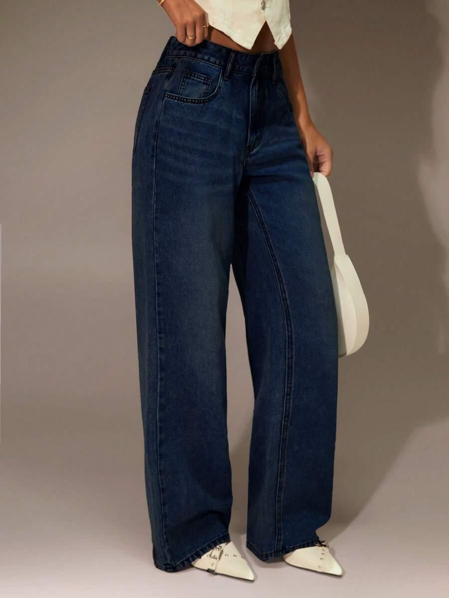 NIEBIESKIE SPODNIE JEANS