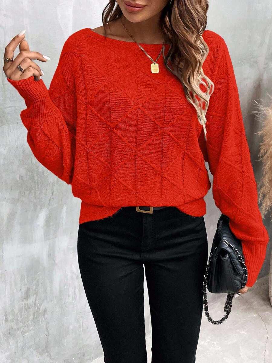 POMARAŃCZOWY SWETER CASUAL
