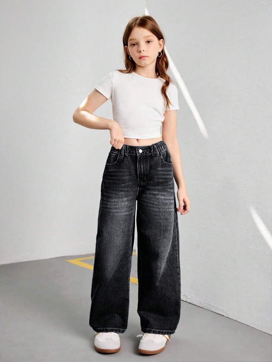 CZARNE SPODNIE JEANS
