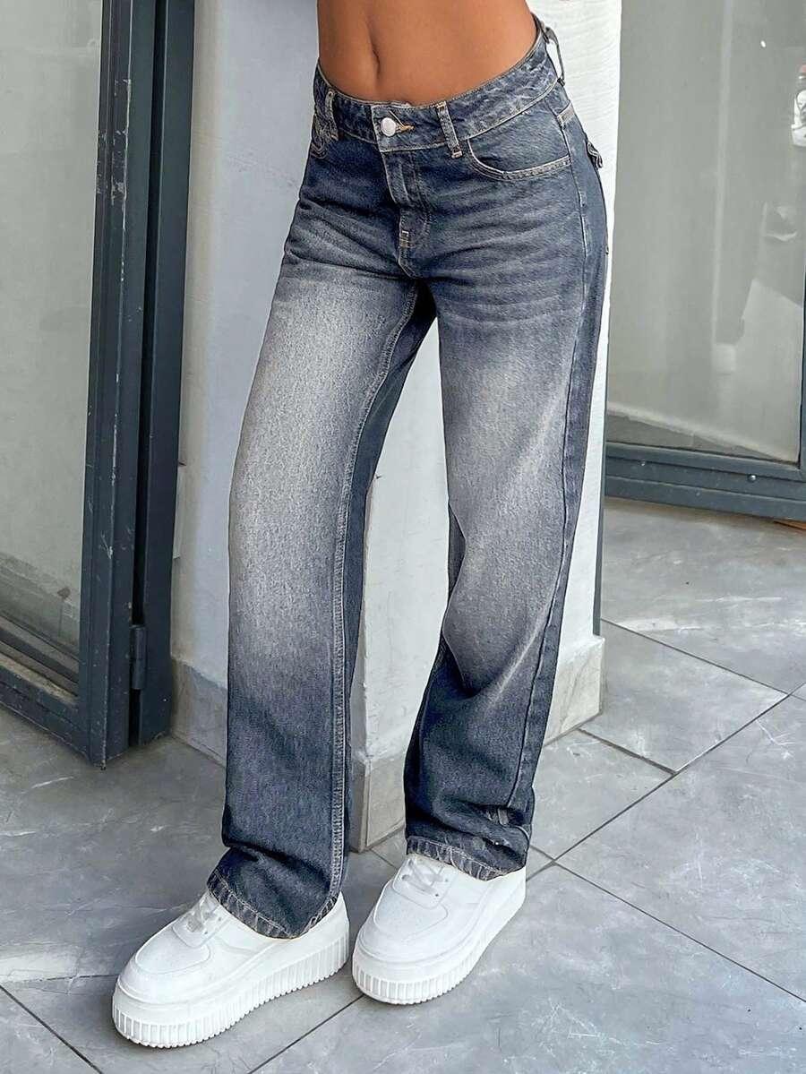 NIEBIESKIE SPODNIE JEANS