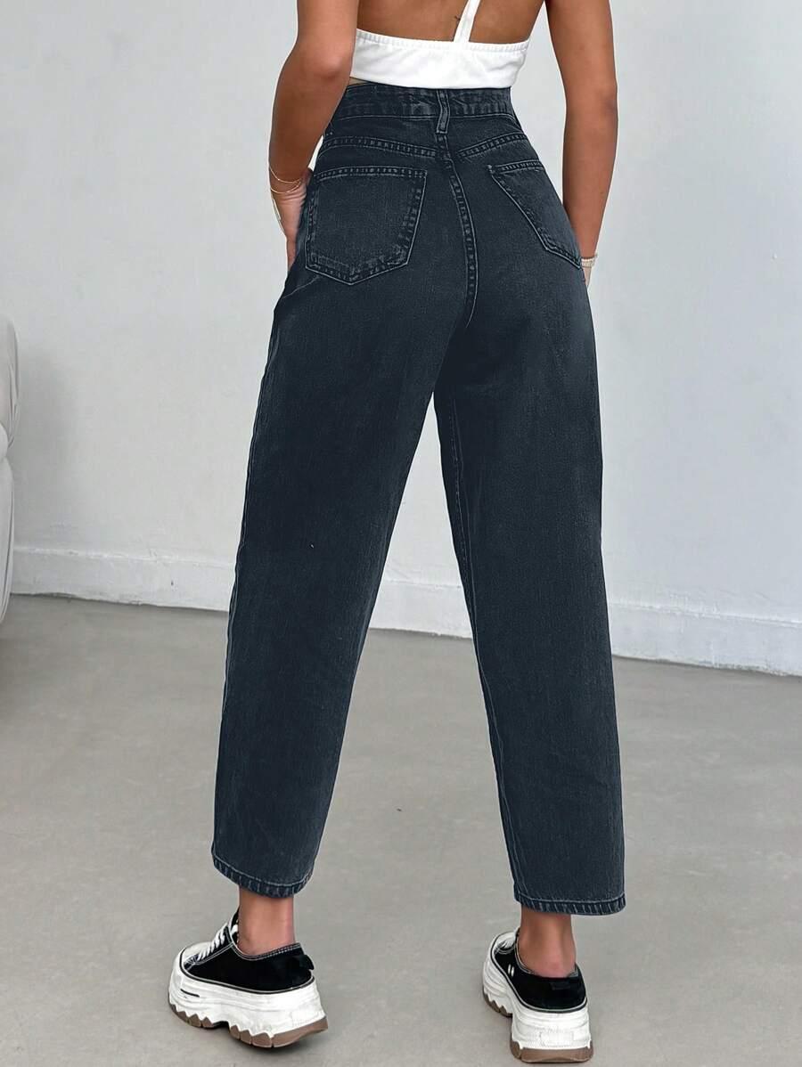 CZARNE SPODNIE JEANS PRZETARCIA
