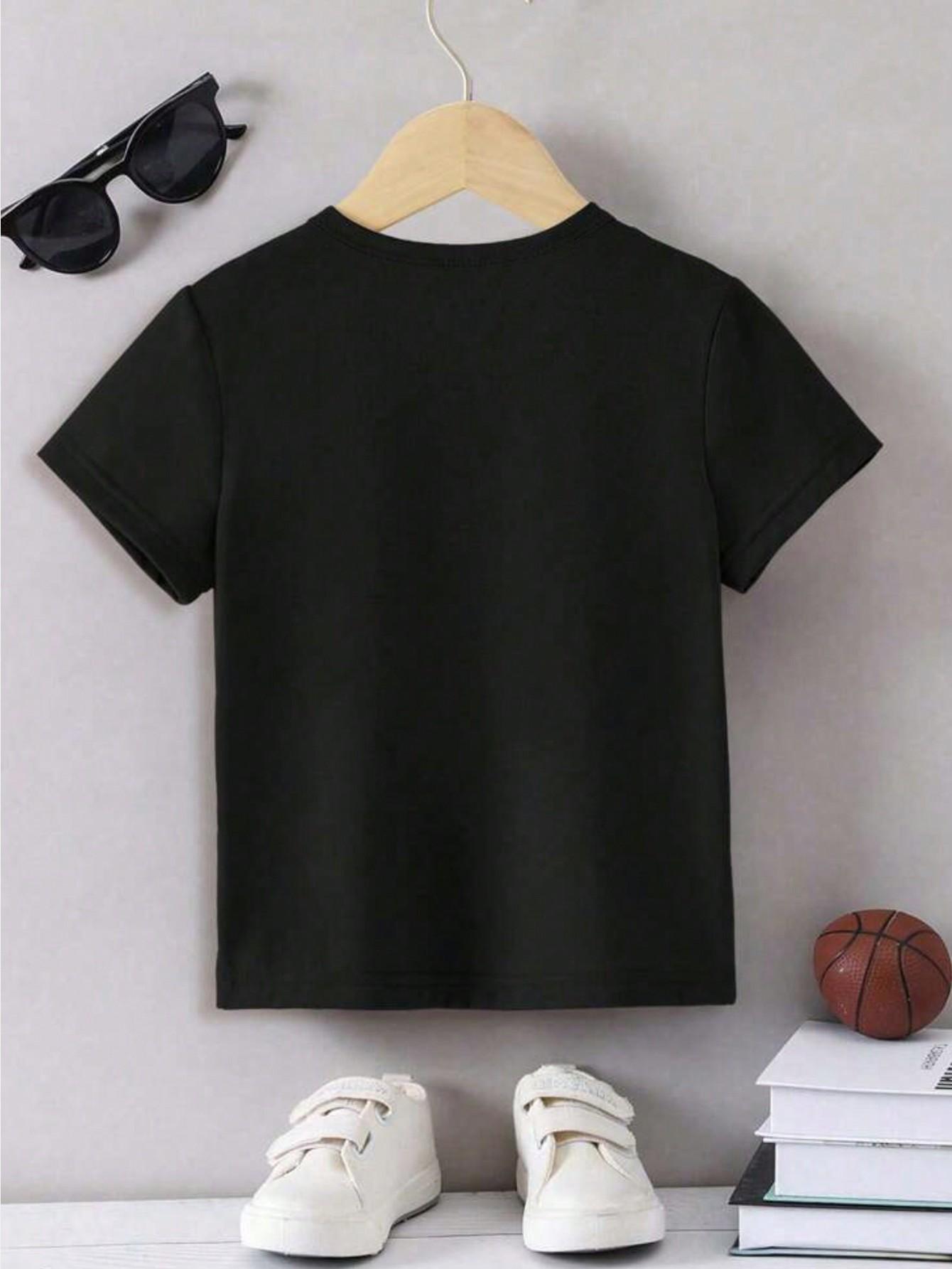 CZARNY T-SHIRT PRINT