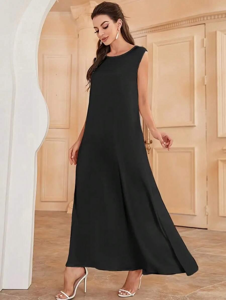 CZARNA MAXI SUKIENKA