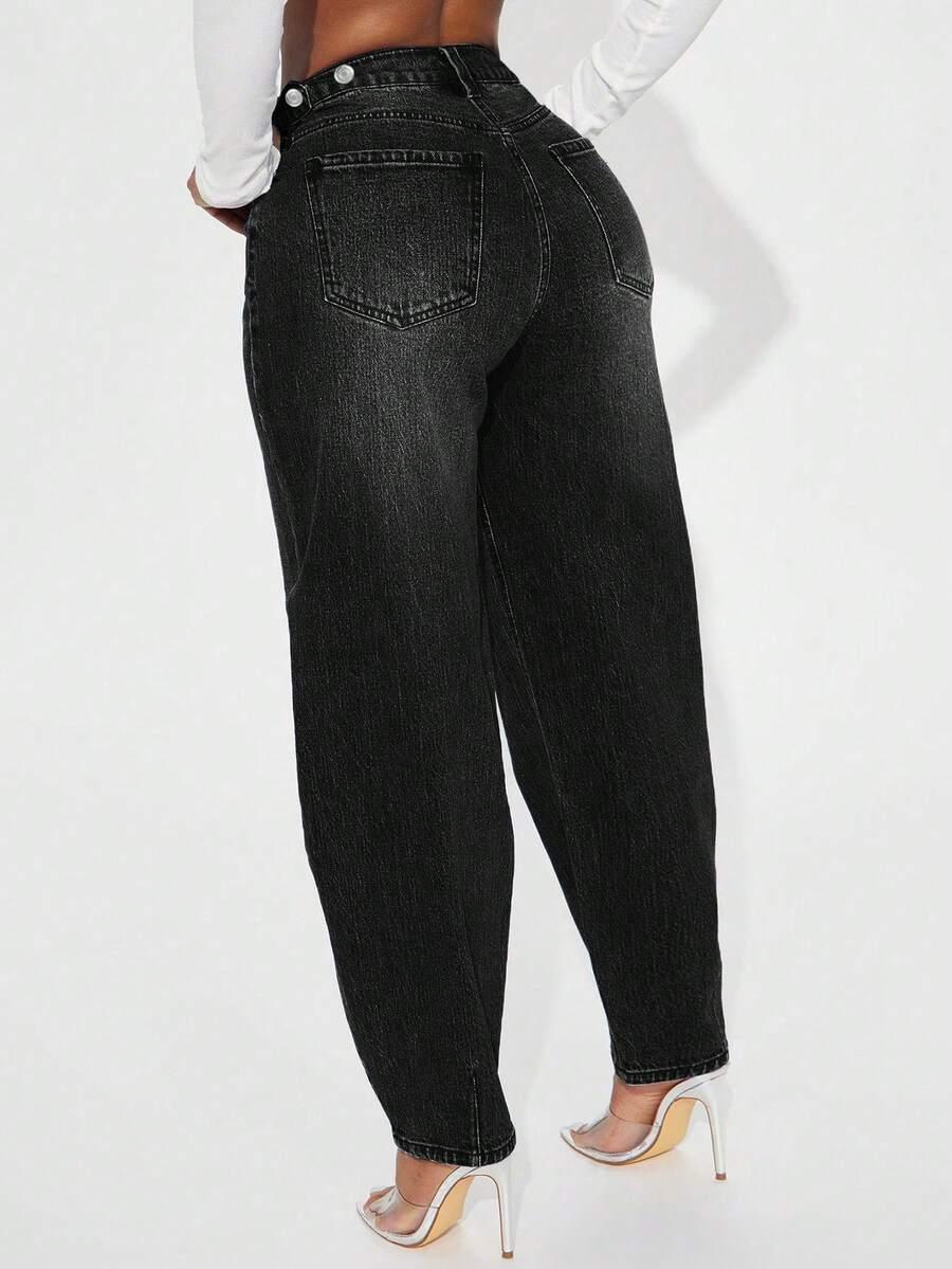 CZARNE SPODNIE JEANS