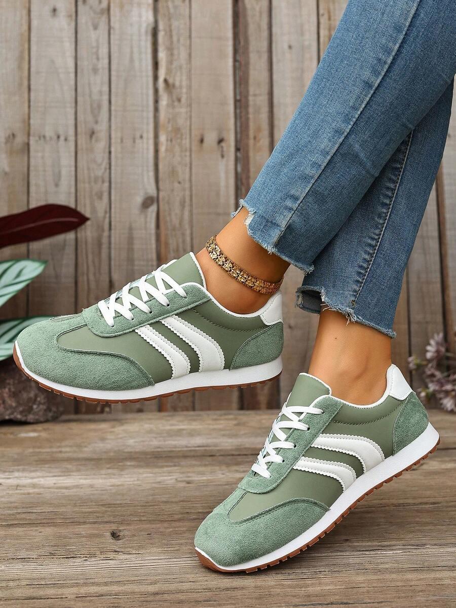 ZIELONE SZNUROWANE BUTY SPORTOWE