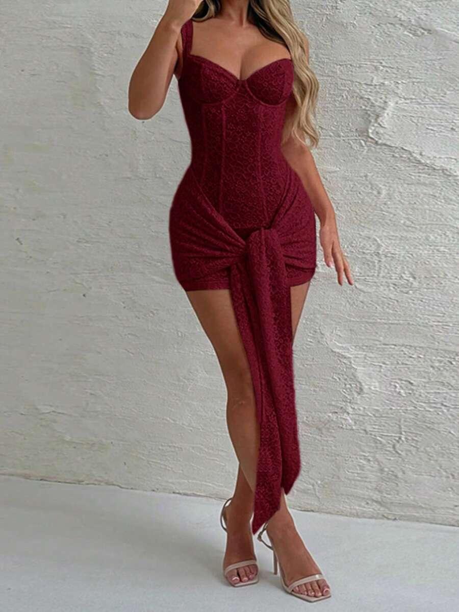 CZERWONA MINI SUKIENKA