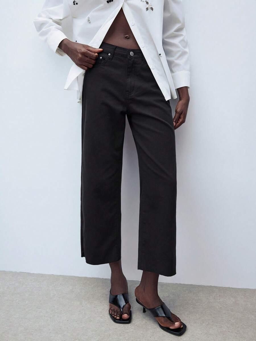 CZARNE SPODNIE JEANS