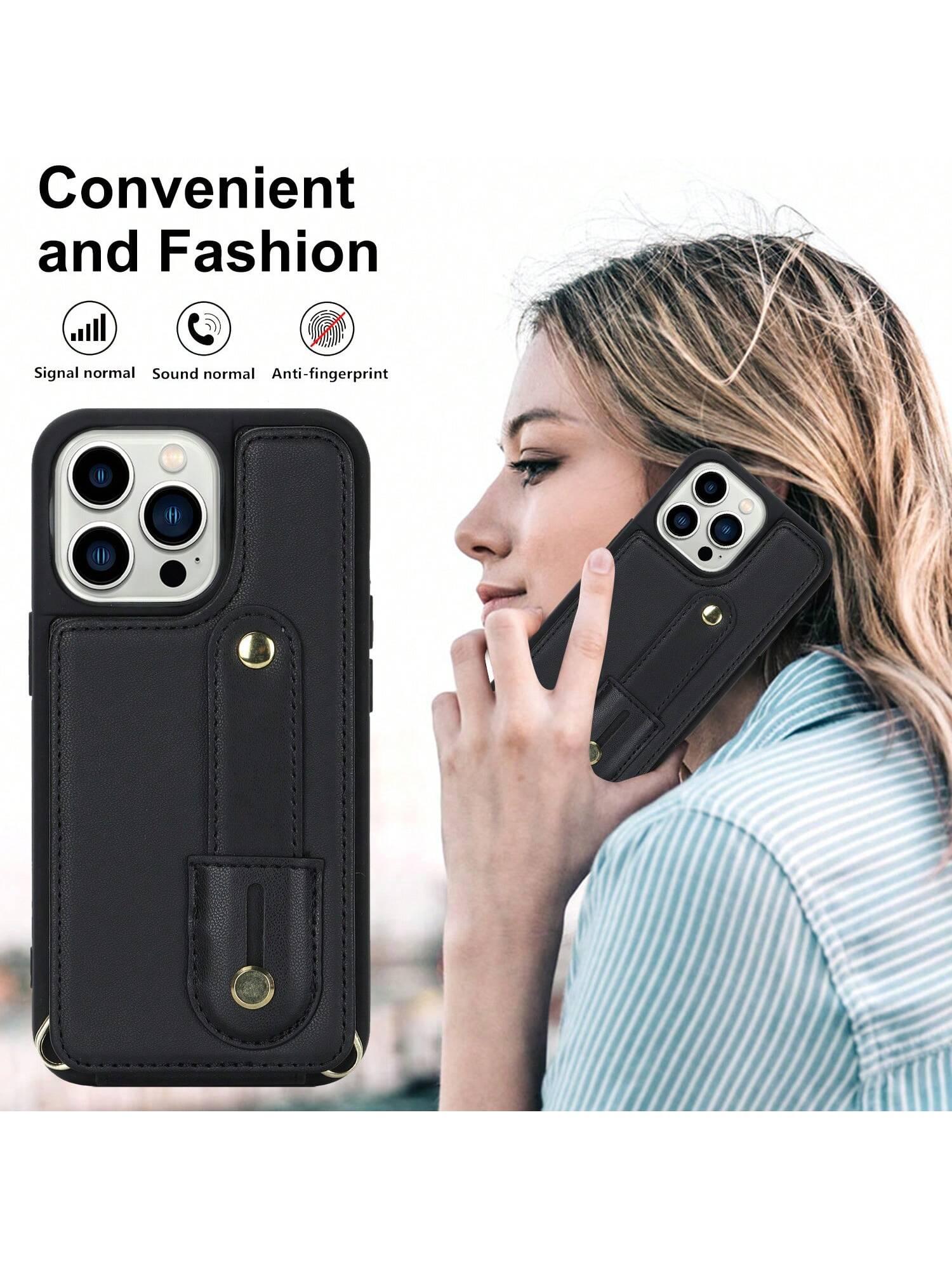 CZARNE ETUI NA TELEFON smycz iphone 15