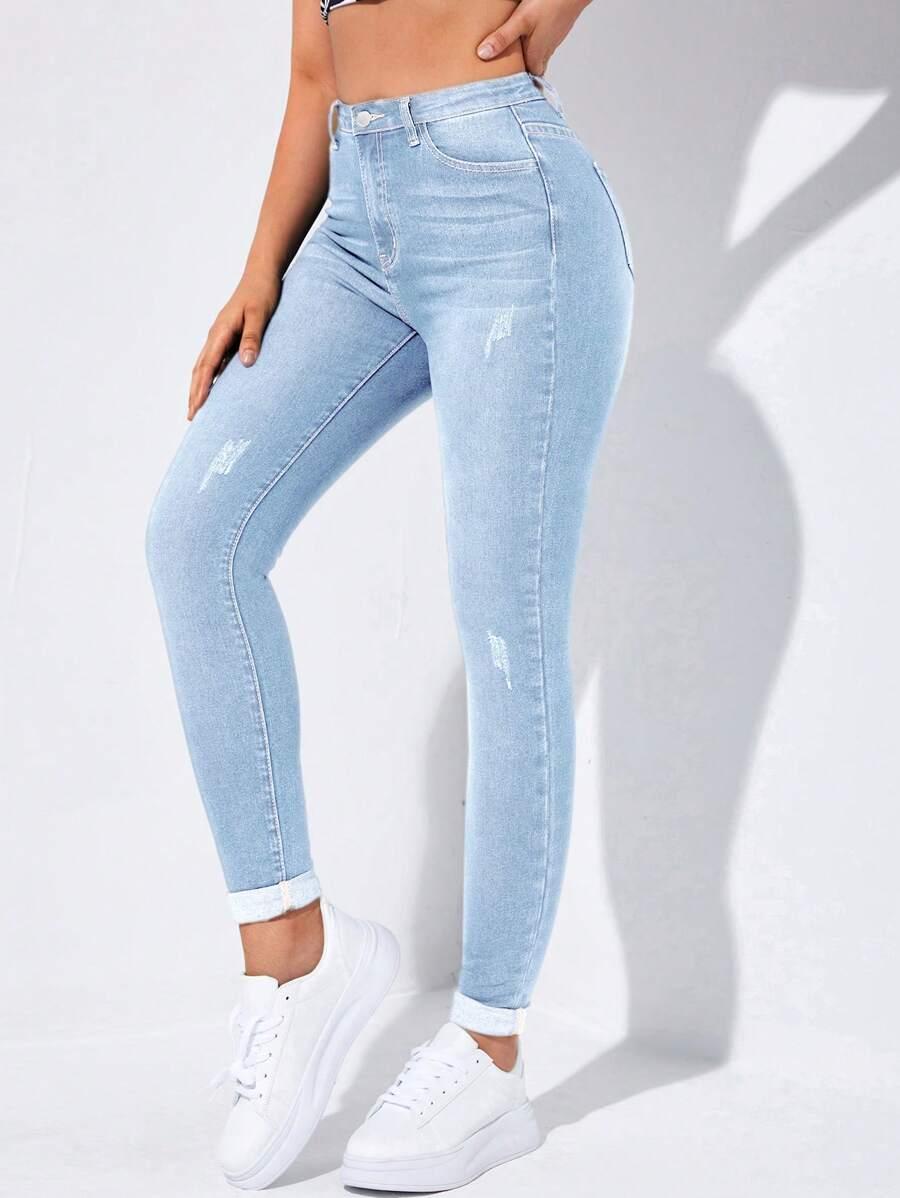 NIEBIESKIE SPODNIE JEANS