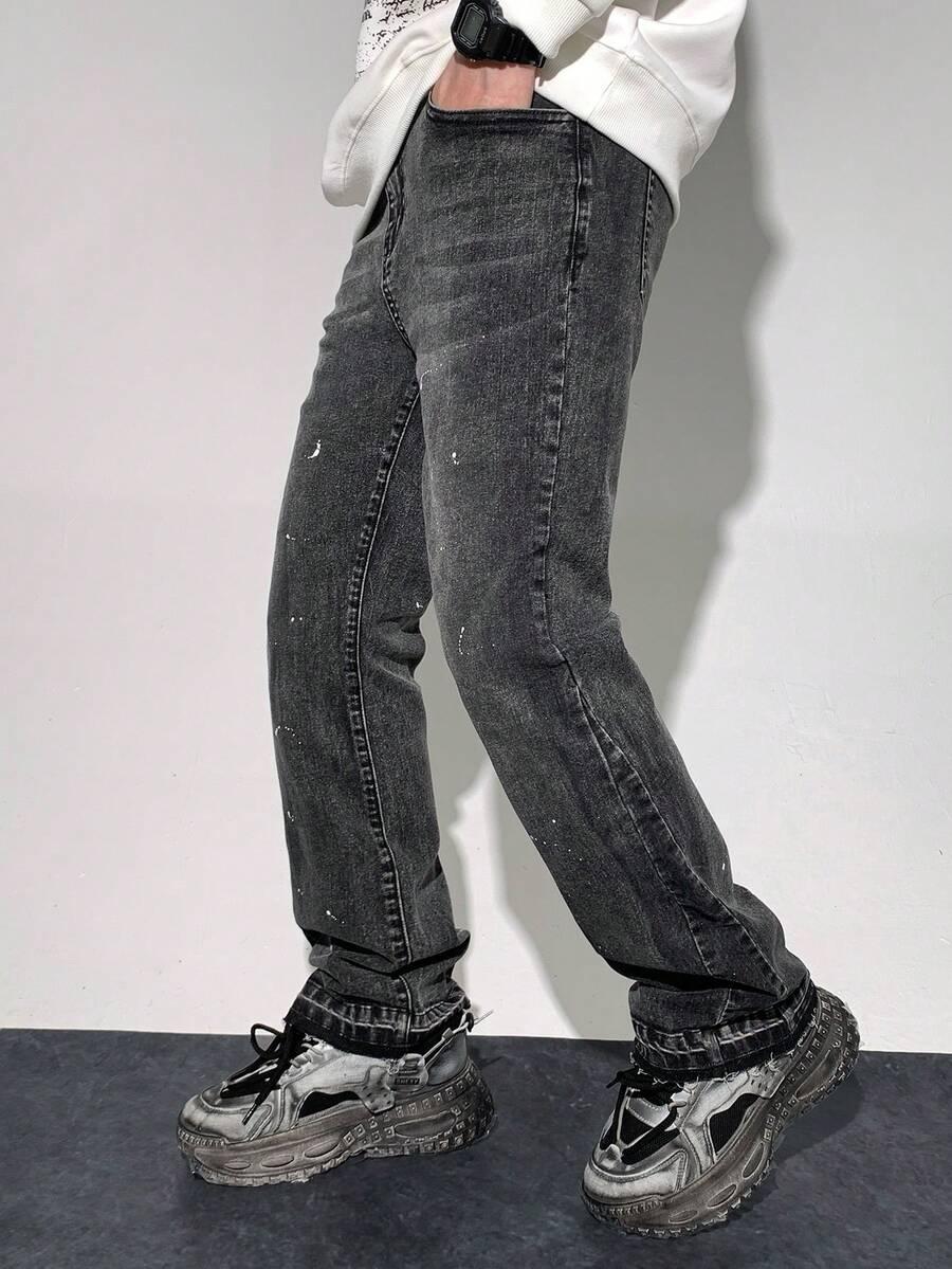 szare spodnie jeans 