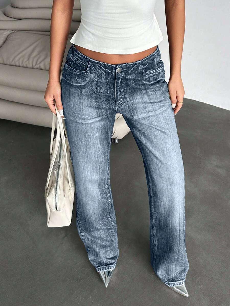 NIEBIESKIE SPODNIE JEANS