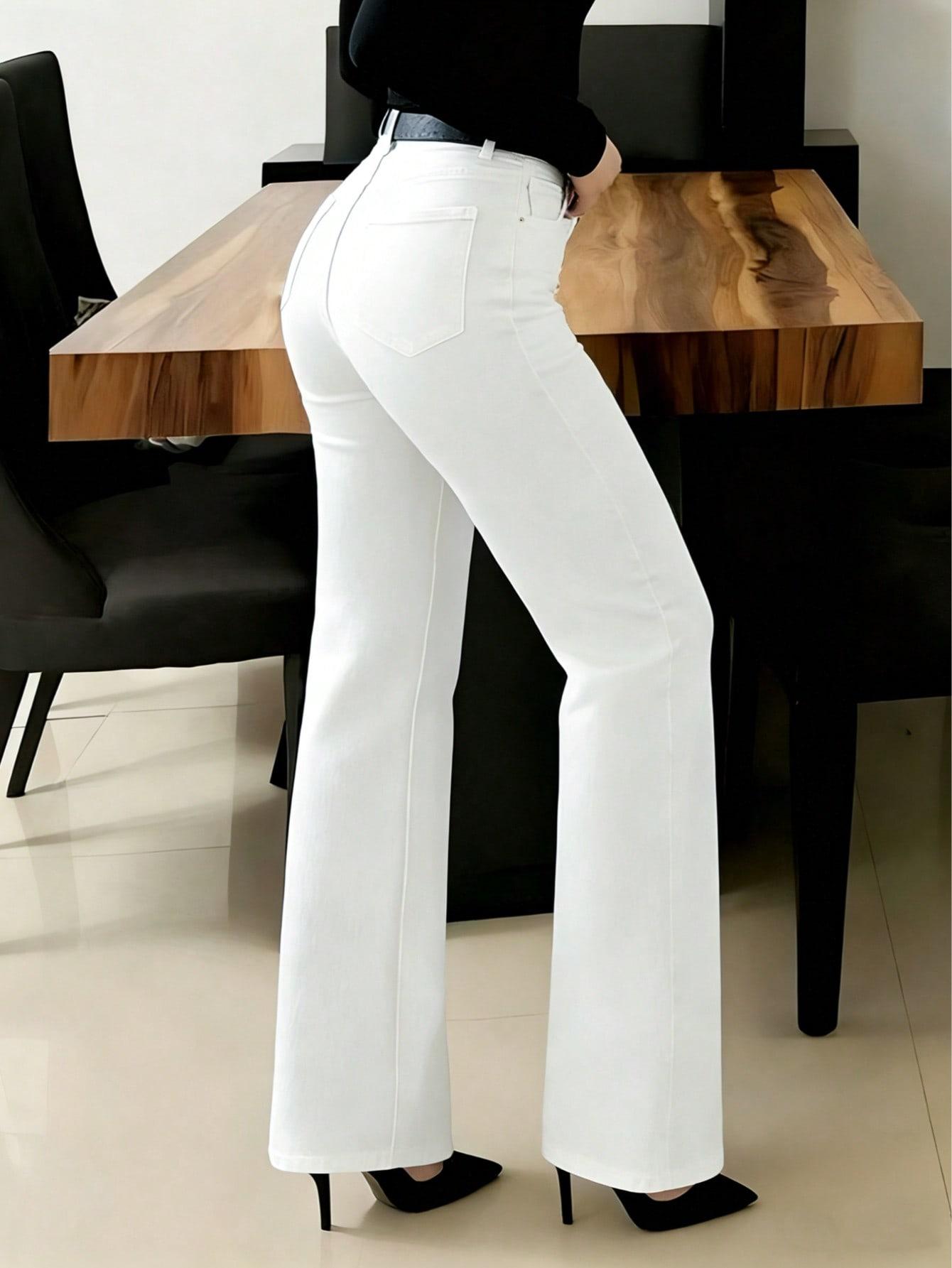 białe spodnie jeans