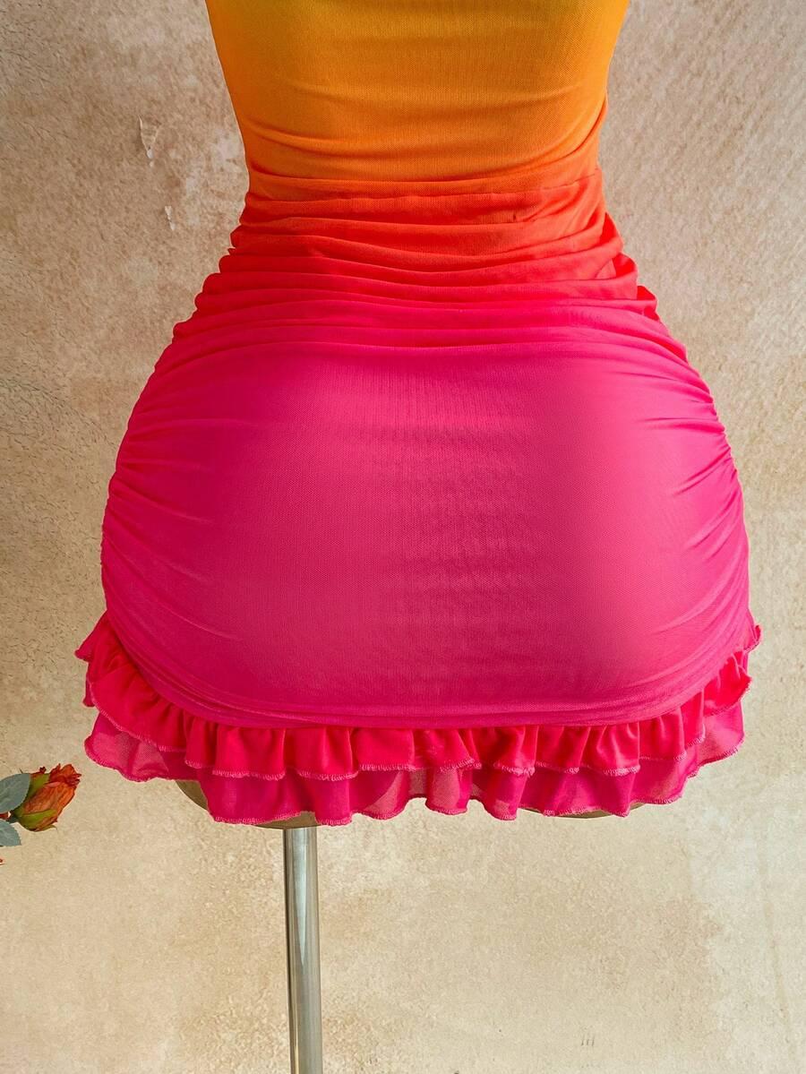 mini sukienka ombre