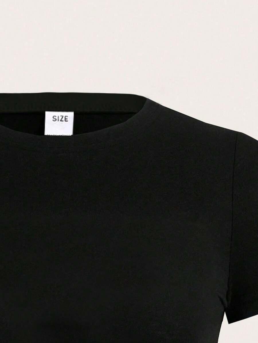czarny t-shirt nadruk serce