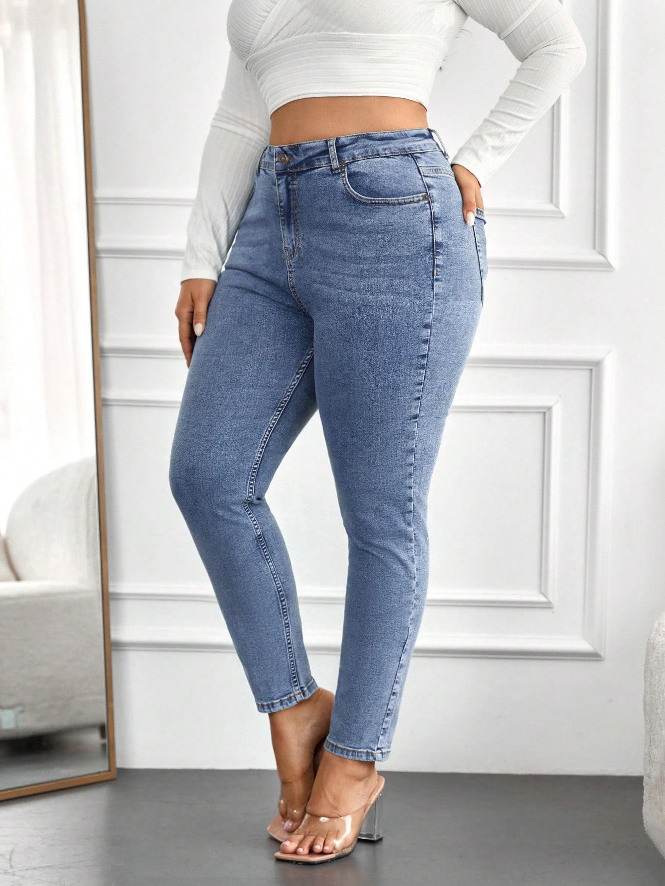 NIEBIESKIE SPODNIE JEANS RURKI 
