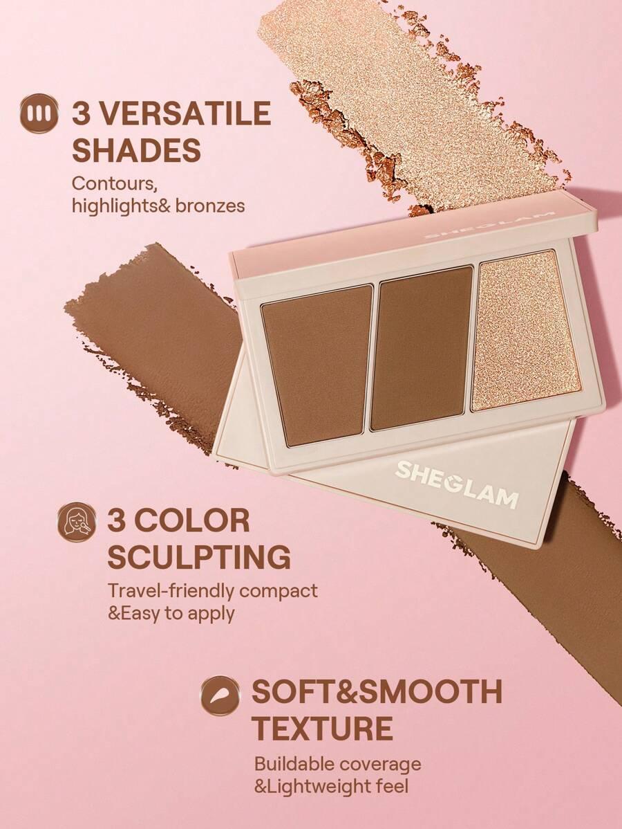 paleta do konturowania bronzer rozświetlacz camel