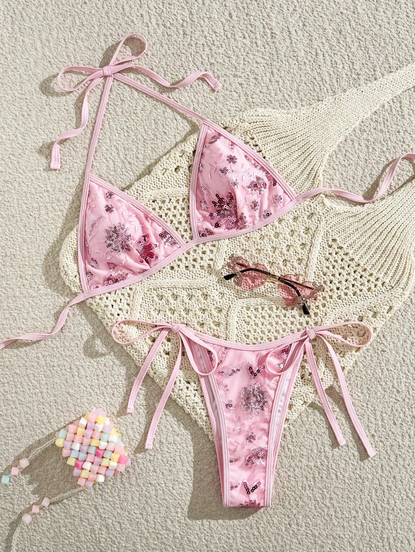 dół od bikini CEKINY