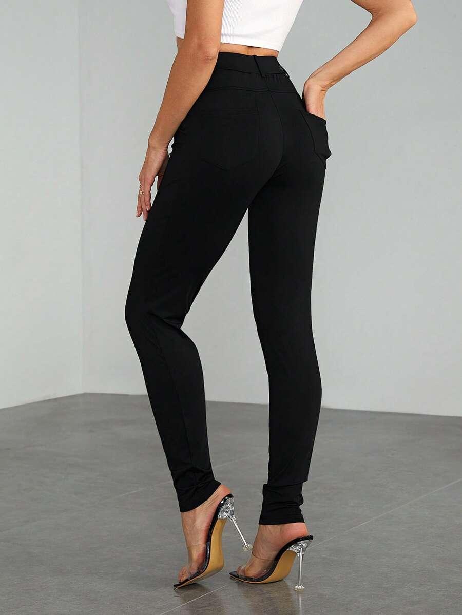 CZARNE LEGGINSY WYSOKI STAN