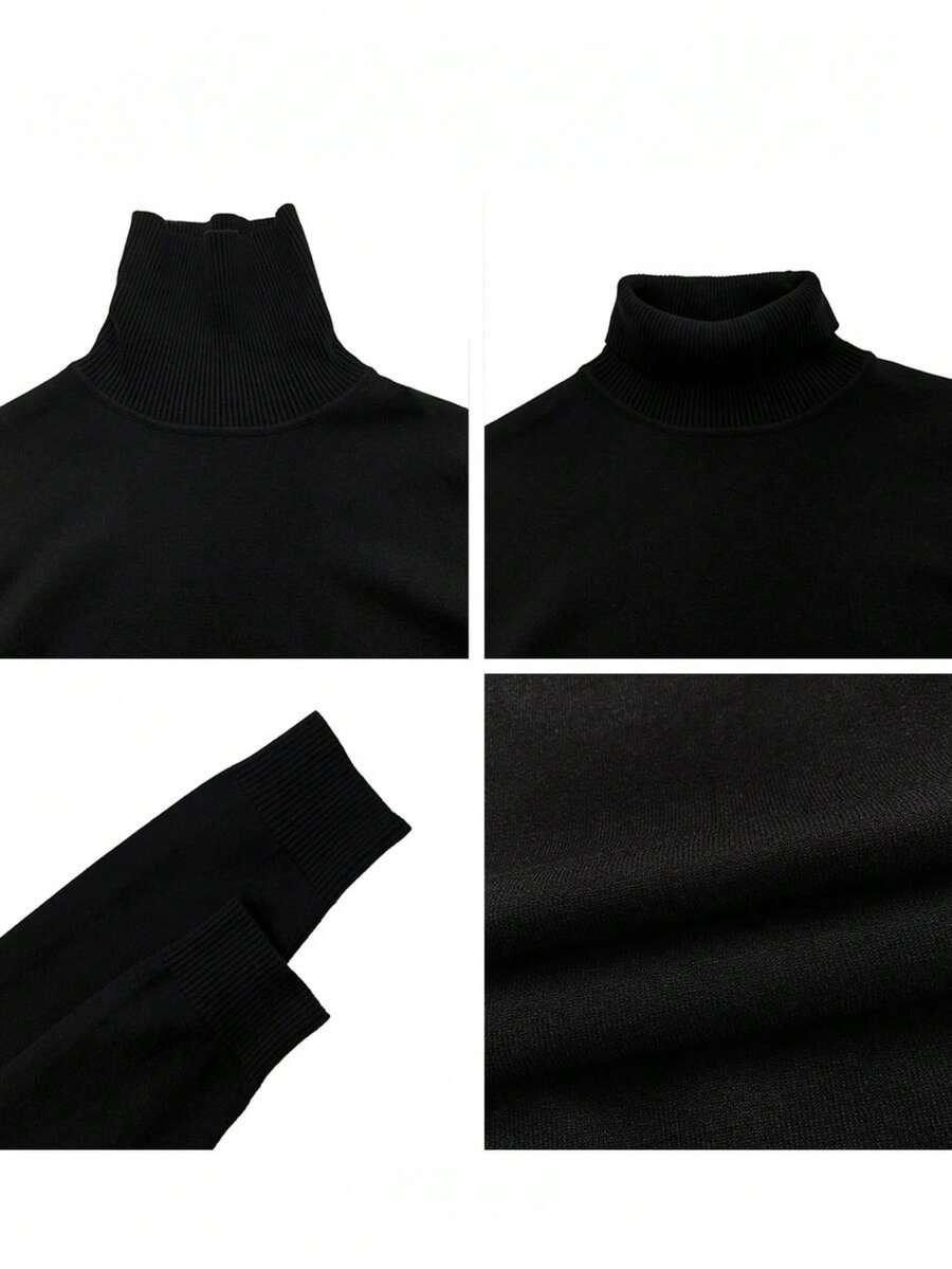 czarny sweter golf
