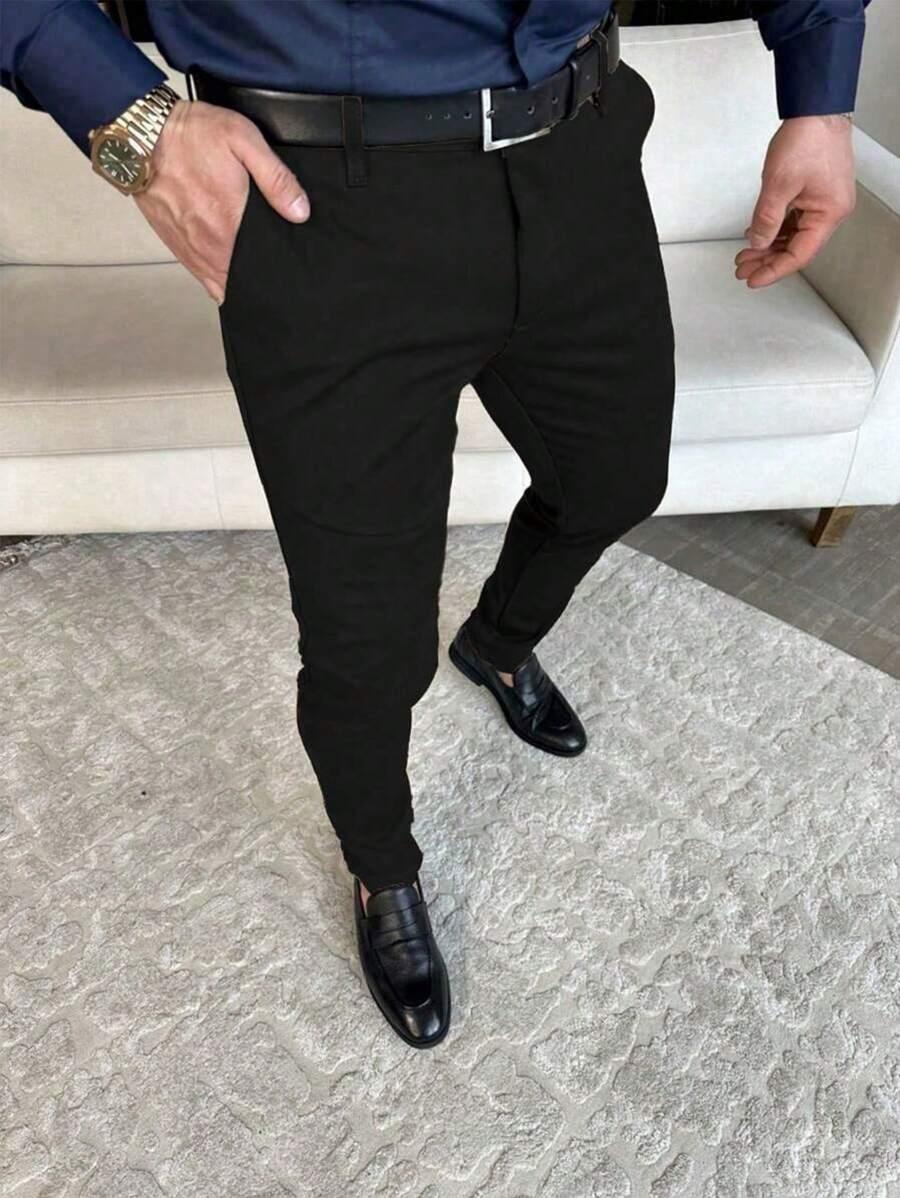 CZARNE ELEGANCKIE SPODNIE