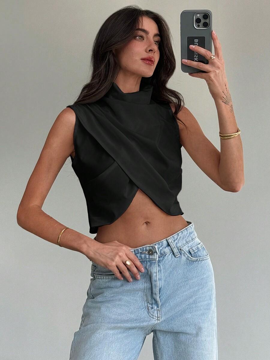 CZARNY ASYMETRYCZNY TOP