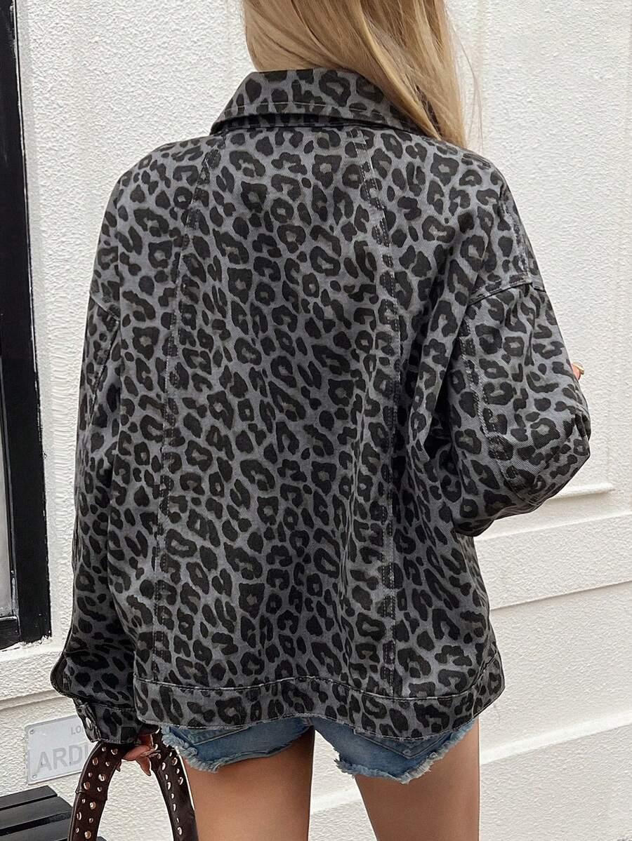 KURTKA jeans ANIMAL PRINT
