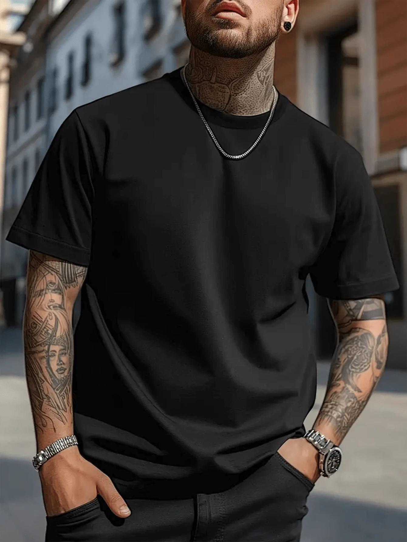 czarny t-shirt basic