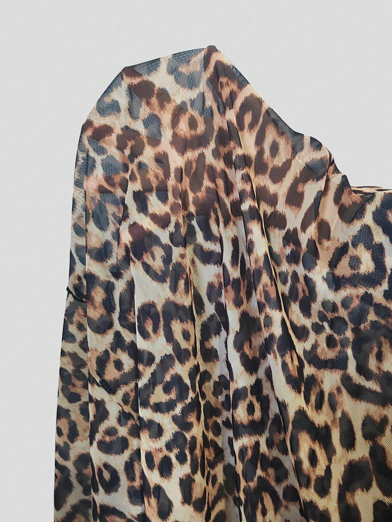 narzutka plażowa animal print
