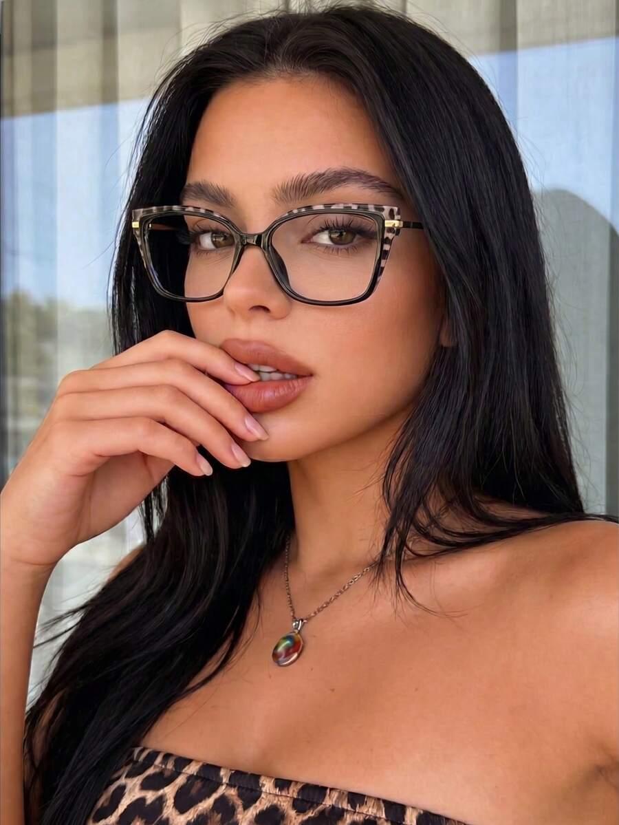 okulary zerówki animal print