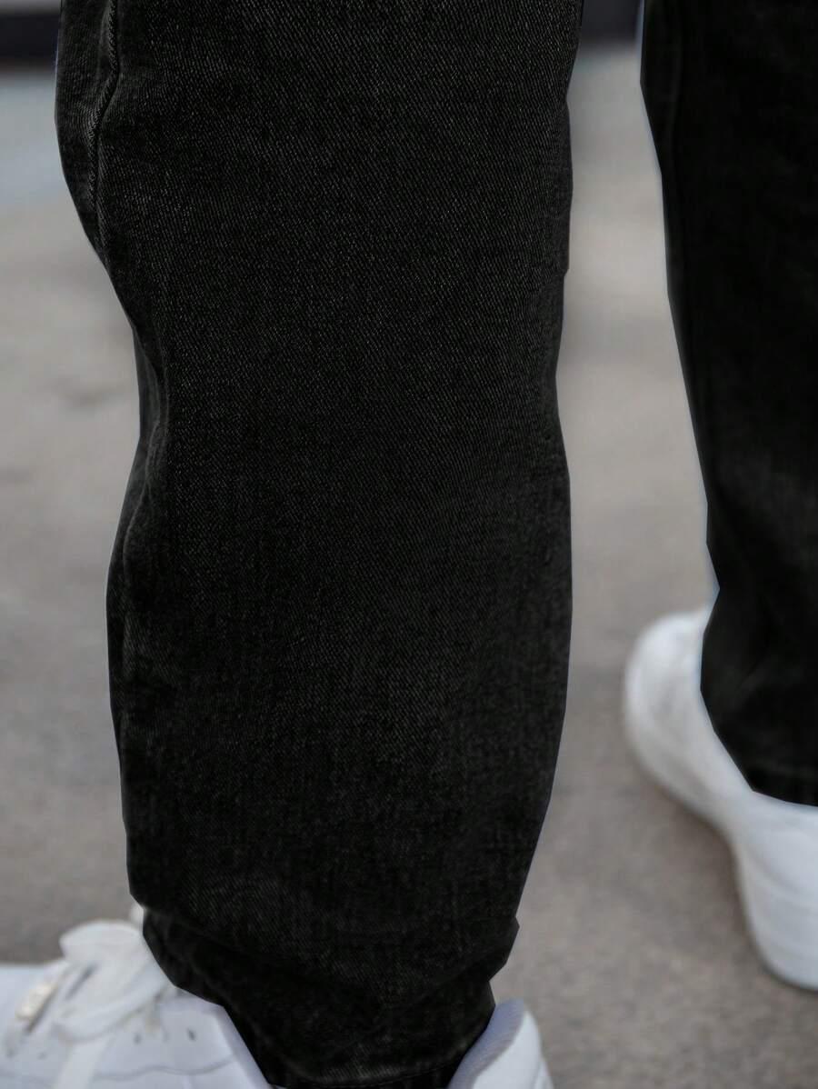 CZARNE SPODNIE JEANS