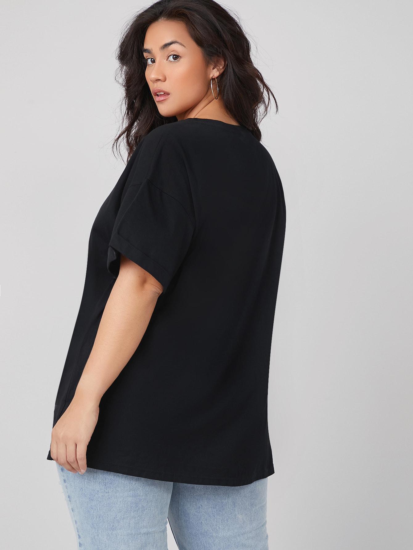 CZARNY KLASYCZNY T-SHIRT