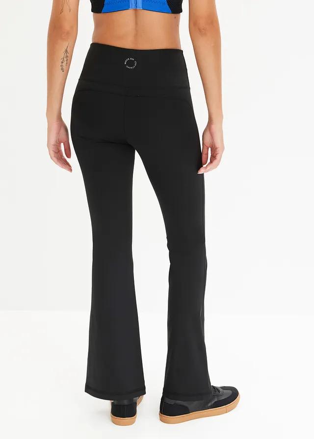 czarne legginsy dzwony
