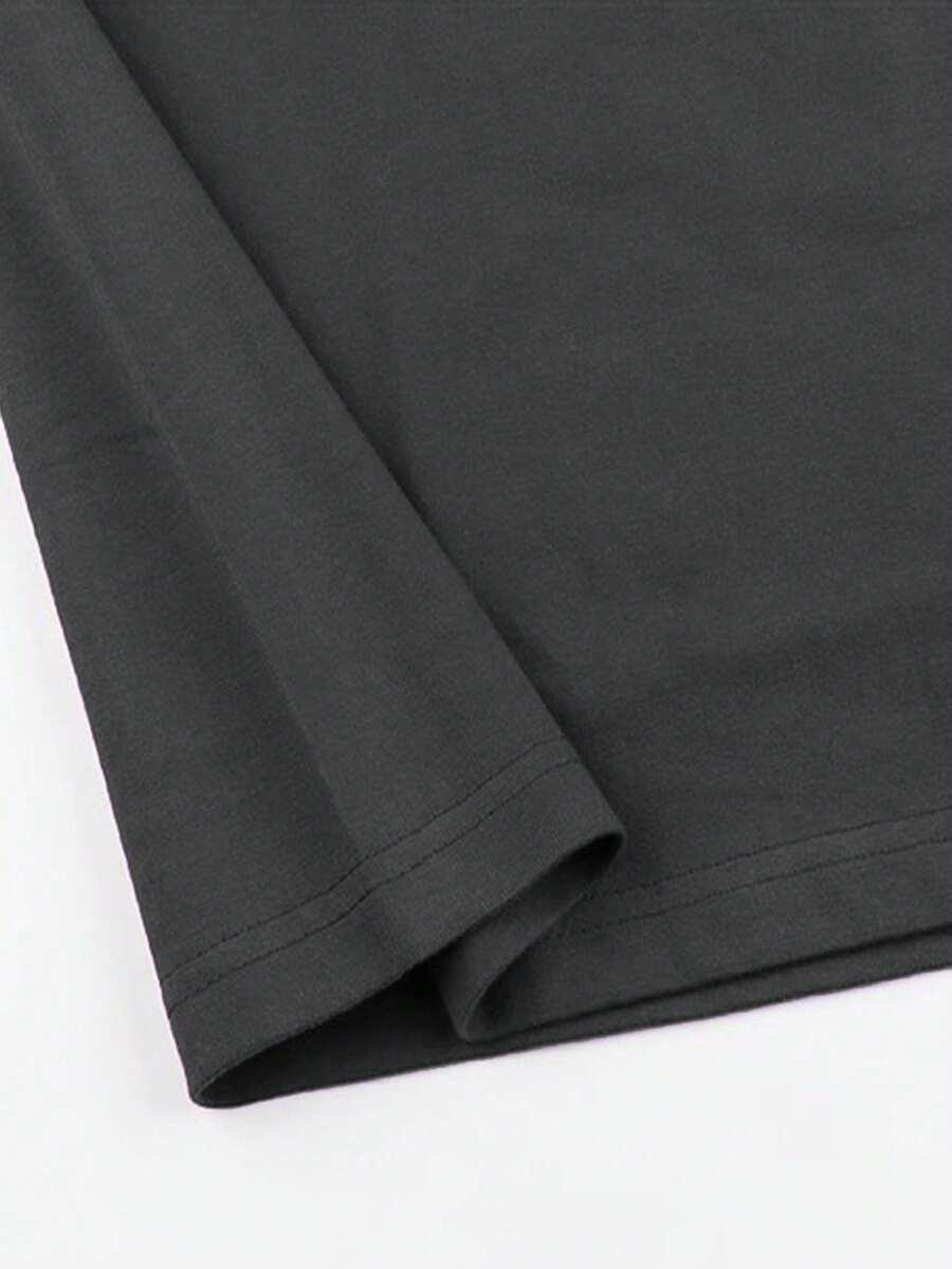 T-SHIRT DAMSKI OKRĄGŁY DEKOLT Z NADRUKIEM 