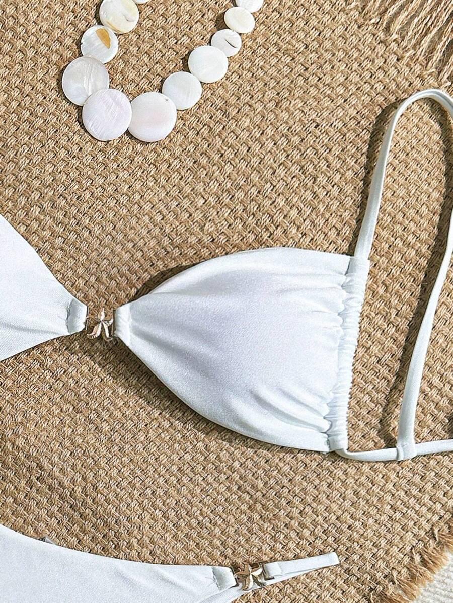 BIAŁY DWUCZĘŚCIOWY ZESTAW BIKINI