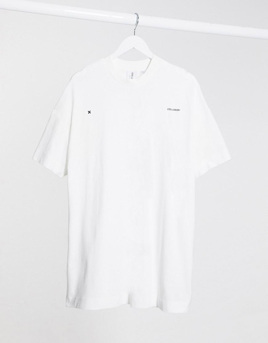biały t-shirt nadruk 