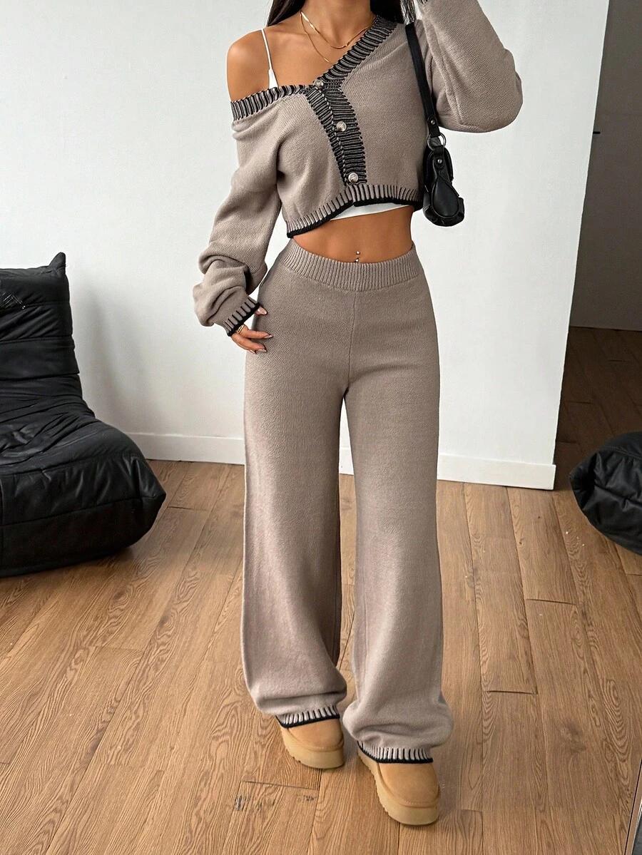 SWETER SPODNIE KOMPLET