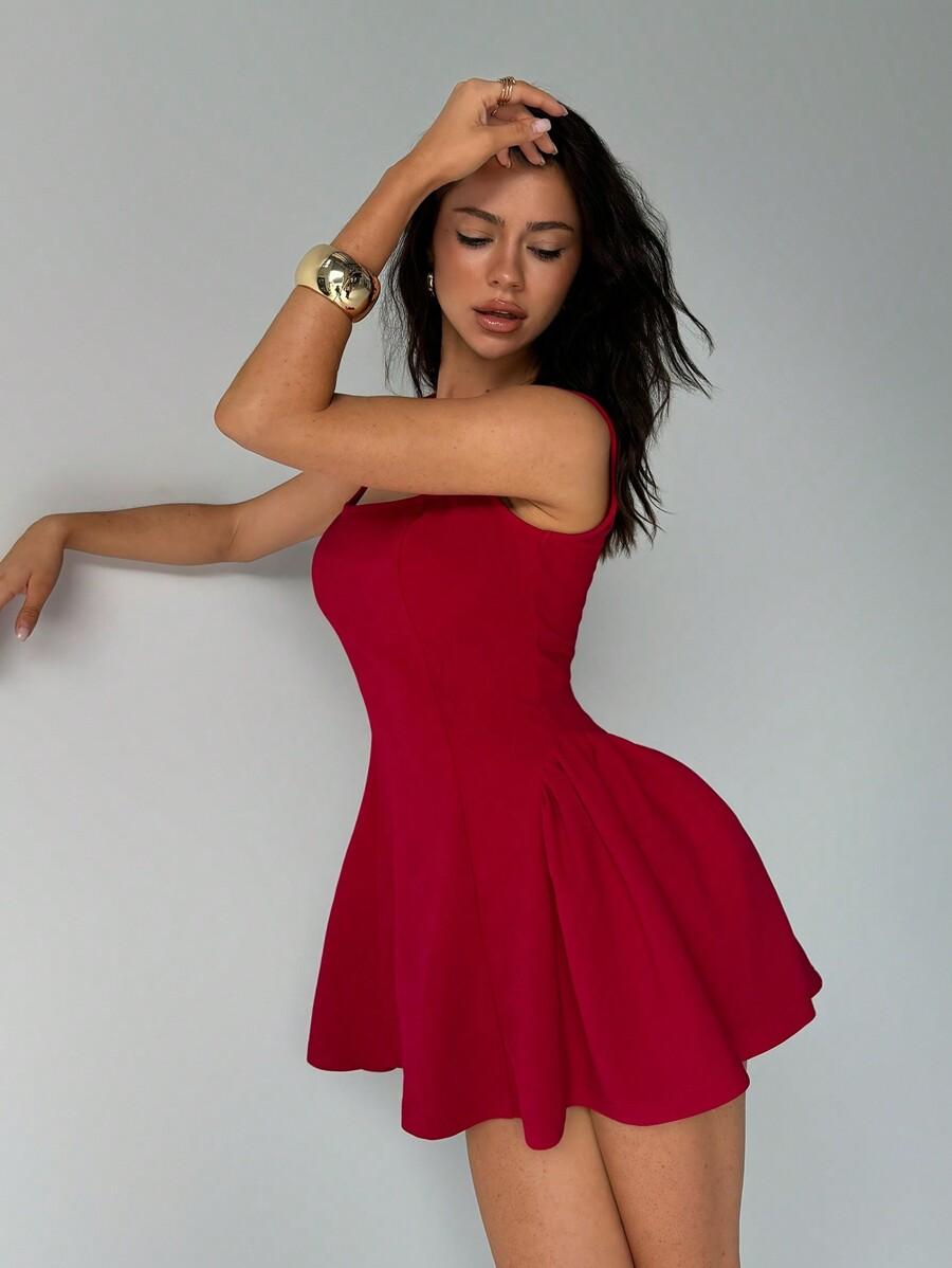 CZERWONA MINI SUKIENKA