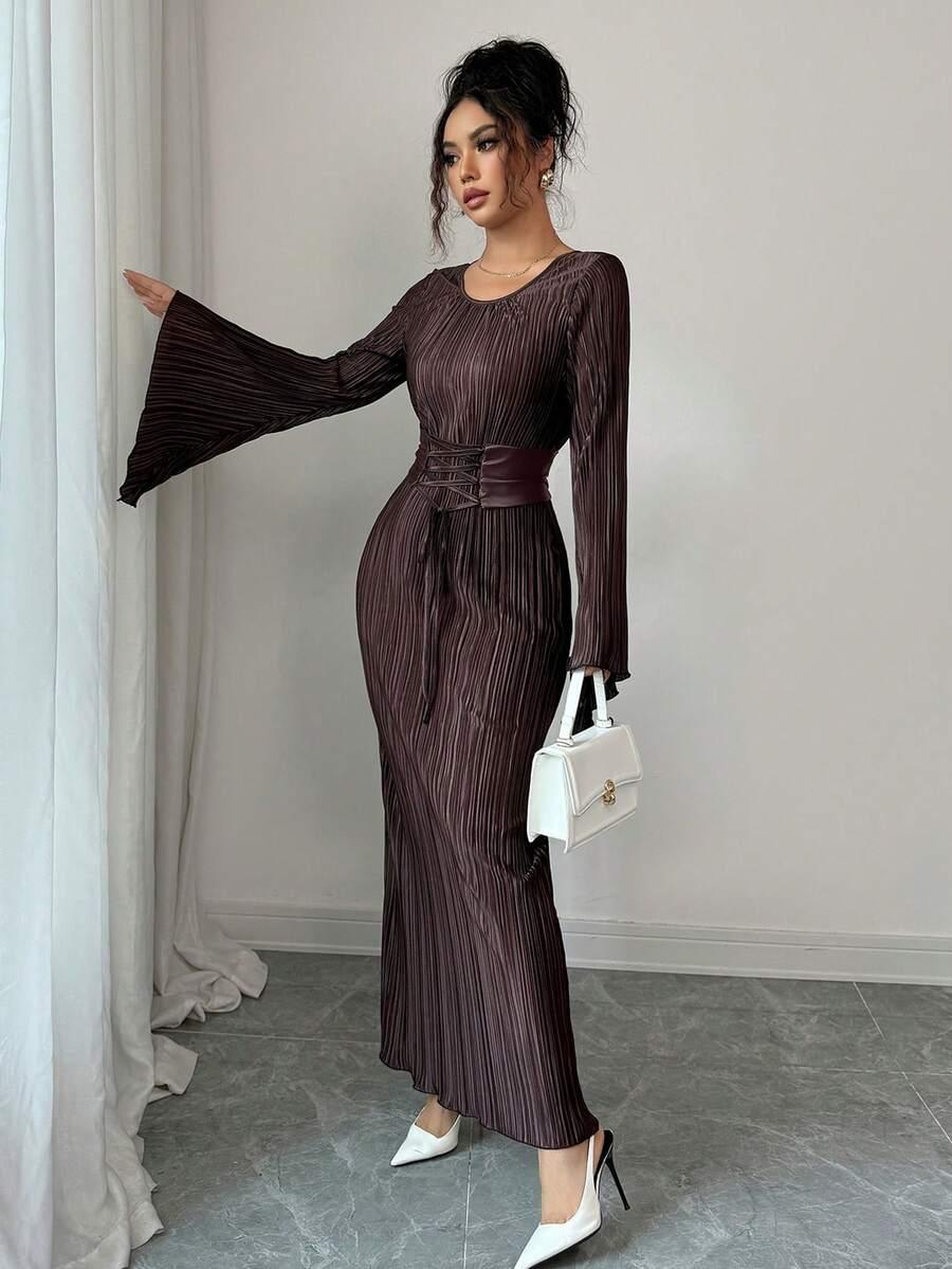 plisowana maxi sukienka 