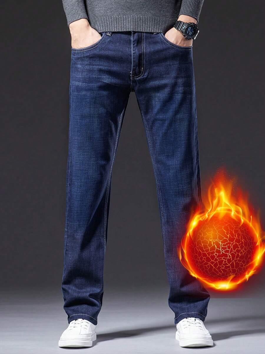OCIEPLANE SPODNIE JEANS