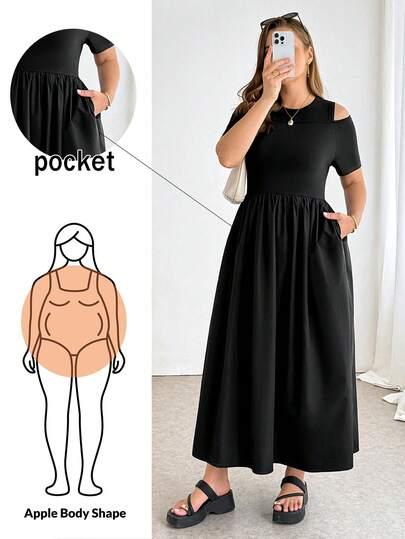 czarna maxi sukienka krótki rękaw