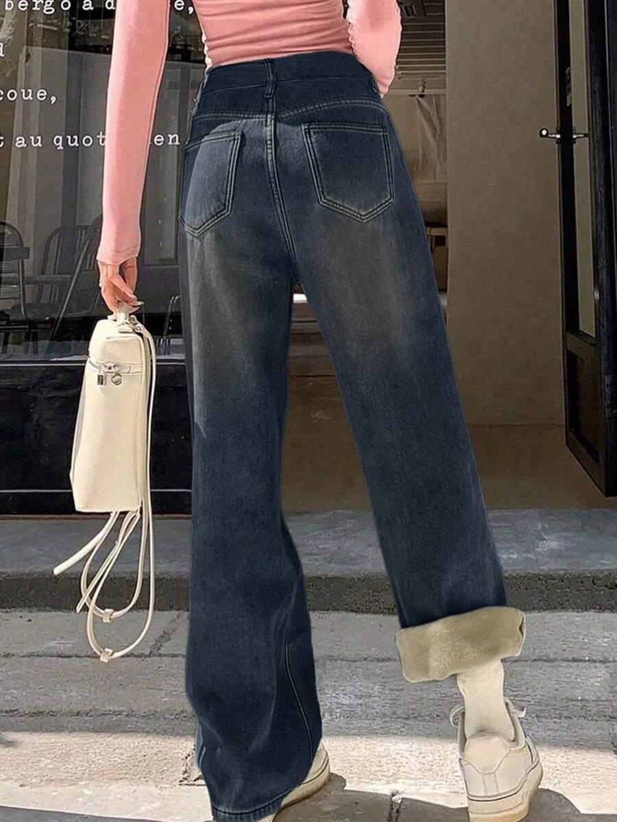 OCIEPLANE SPODNIE JEANS 