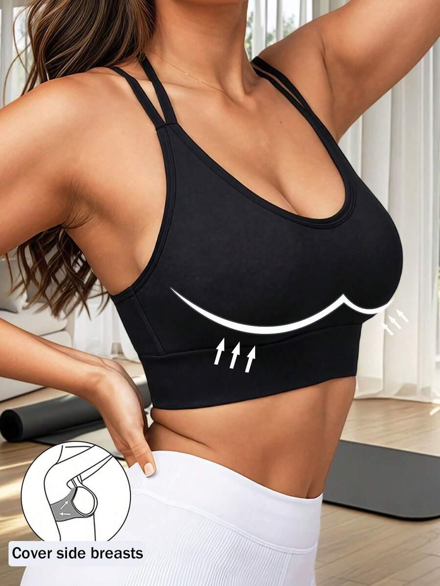 czarny sportowy top