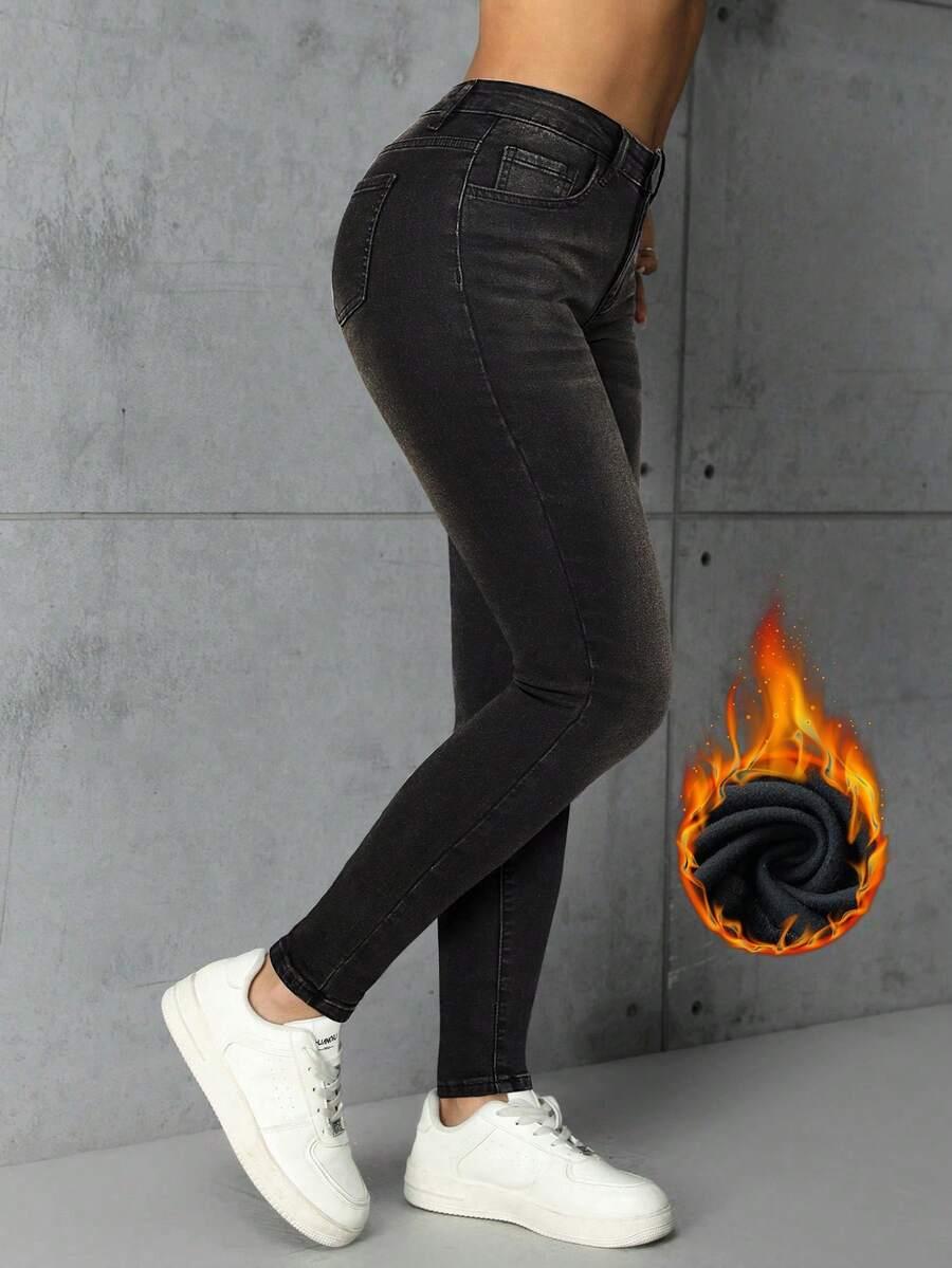 CZARNE SPODNIE JEANS RURKI