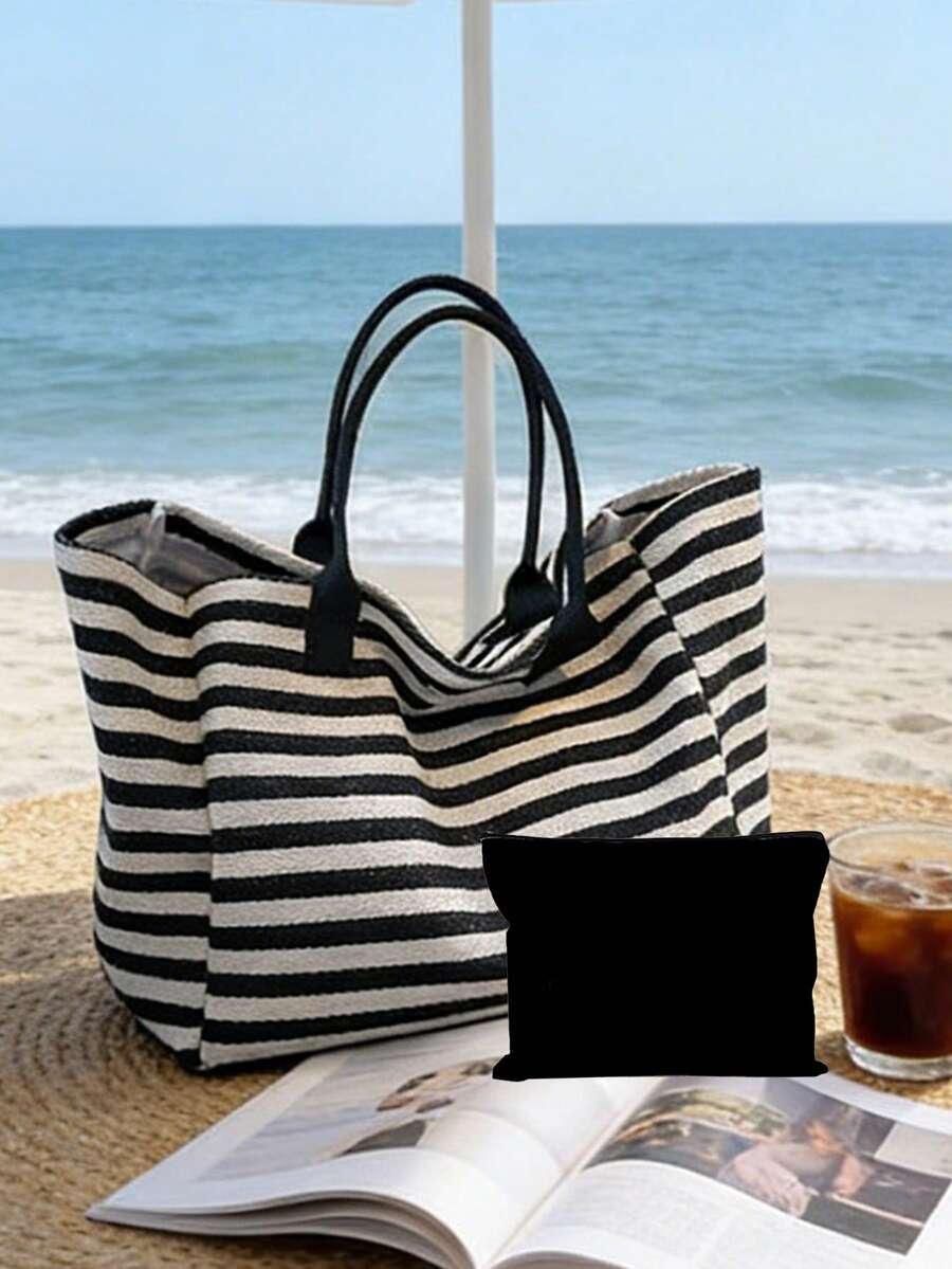torba plażowa wzór paski