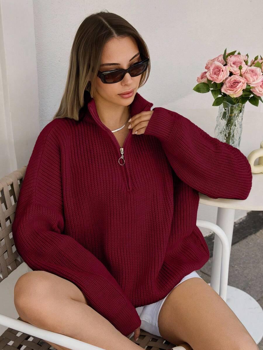 SWETER DAMSKI Z ZAMKIEM